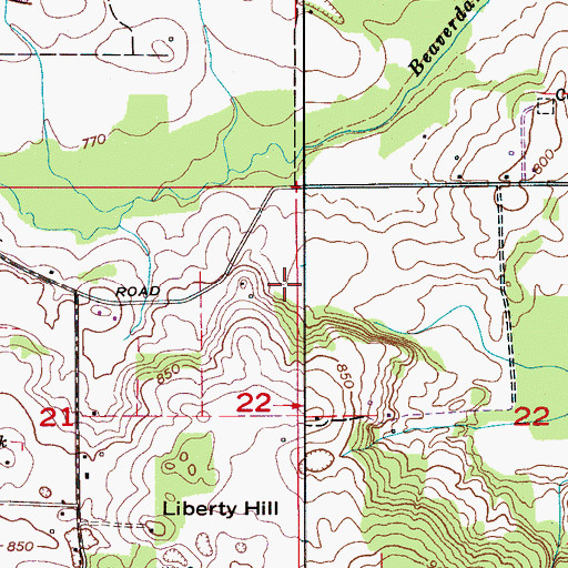Topographic Map of Griffie Cemetery, AL