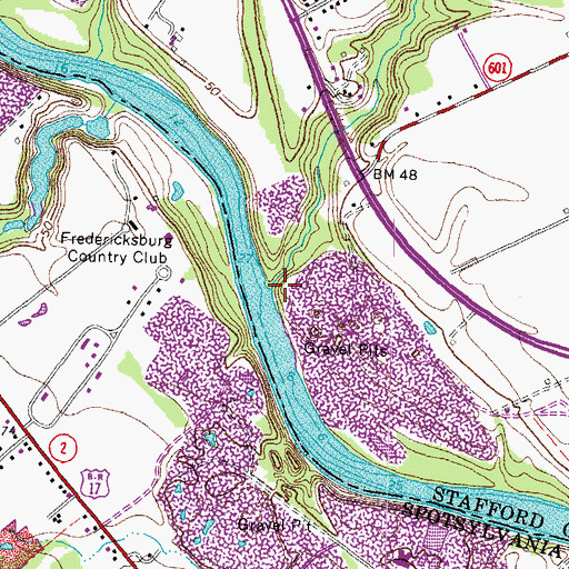 Topographic Map of Little Falls Run, VA
