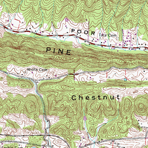 Topographic Map of Little Valley, VA