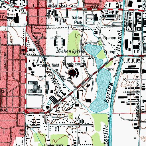 Topographic Map of Huntsville Adult Education Center, AL