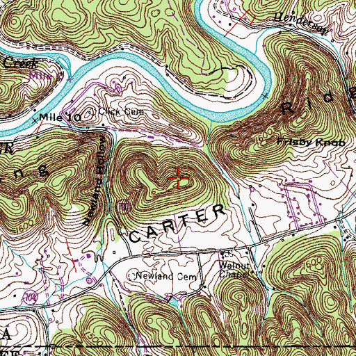Topographic Map of Long Ridge, VA