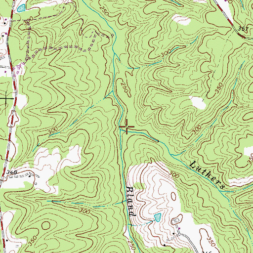 Topographic Map of Luthers Branch, VA
