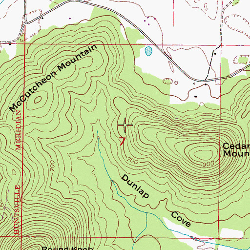 Topographic Map of Incline Landing (historical), AL