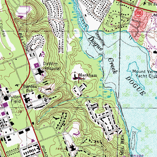 Topographic Map of Markham School, VA