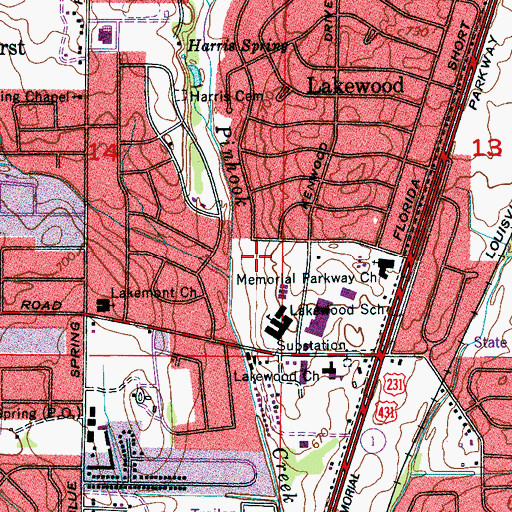 Topographic Map of John H Steigerwood Field, AL