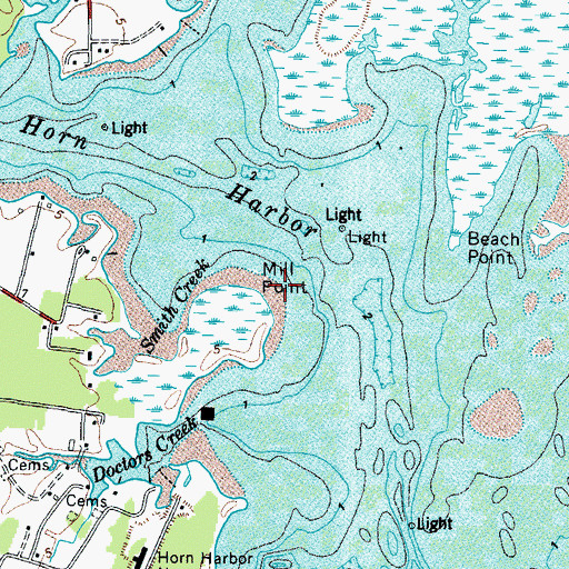 Topographic Map of Mill Point, VA