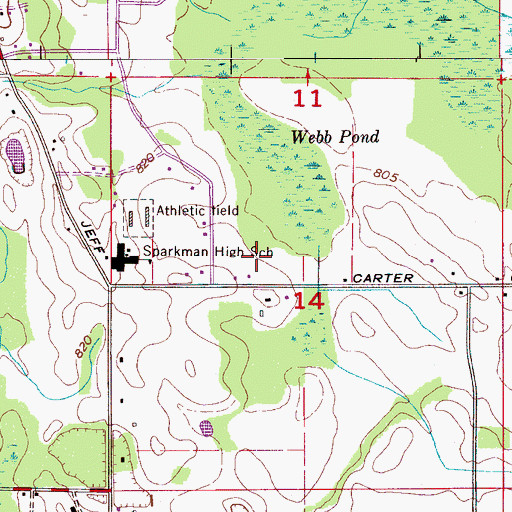 Topographic Map of Limestone (historical), AL