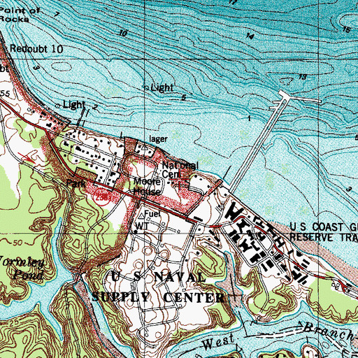 Topographic Map of Moore House, VA