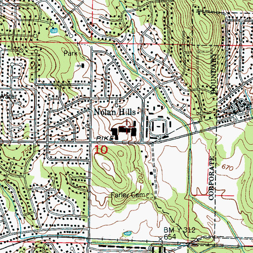 Topographic Map of Madison Mall Shopping Center, AL