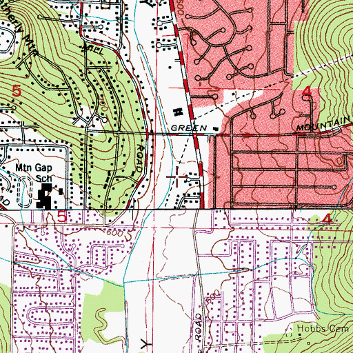 Topographic Map of Meadow Trace, AL