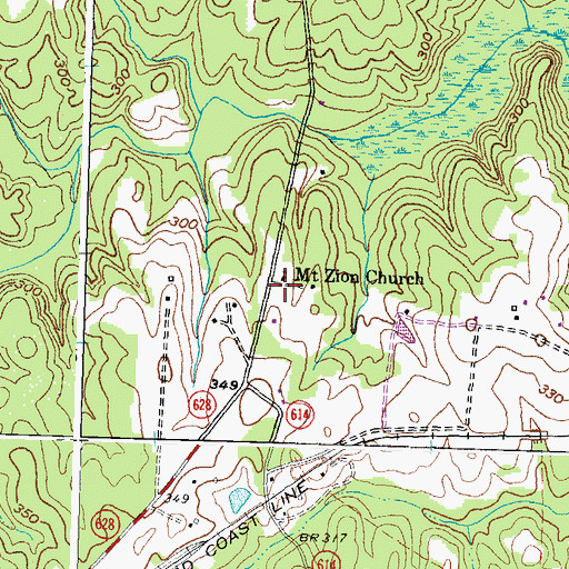 Topographic Map of Mount Zion Church, VA