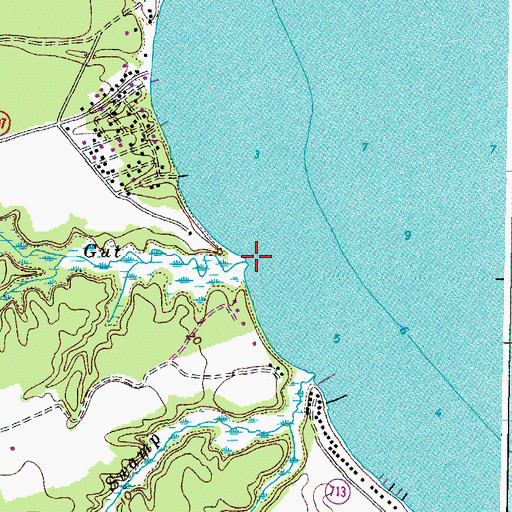Topographic Map of Muddy Gut, VA