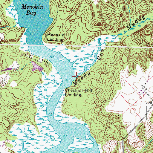 Topographic Map of Muddy Run, VA