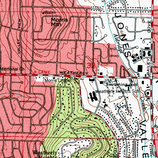Topographic Map of Morris School (historical), AL