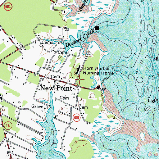 Topographic Map of New Point, VA