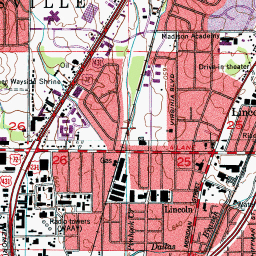 Topographic Map of Normal Branch, AL