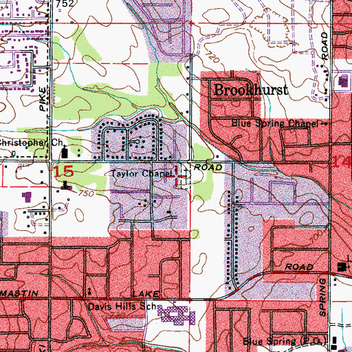 Topographic Map of Number Four School (historical), AL