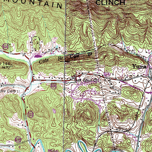 Topographic Map of Oak Glenn Church, VA