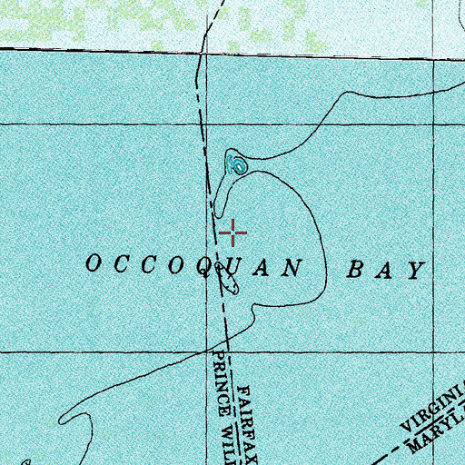 Topographic Map of Occoquan Bay, VA