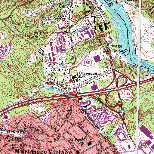Topographic Map of Occoquan Elementary School, VA