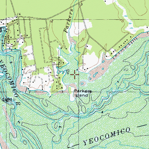 Topographic Map of Parkers Creek, VA