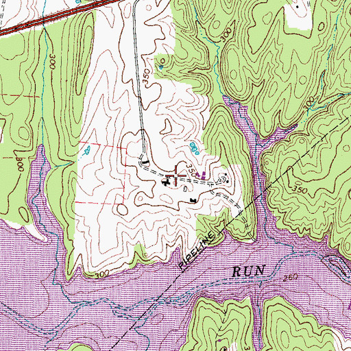 Topographic Map of Partridge School, VA
