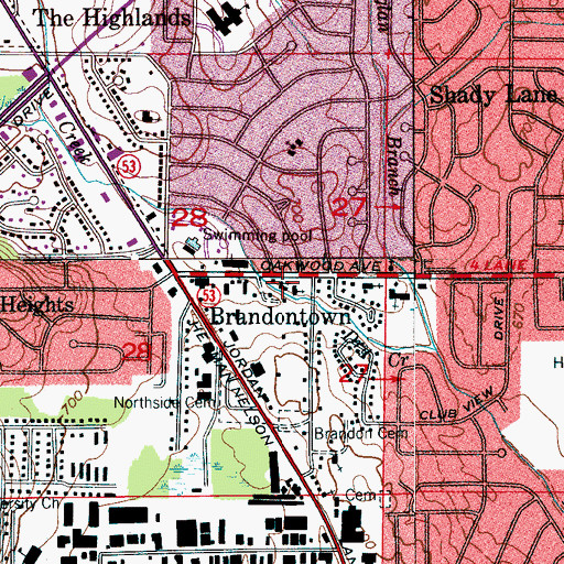 Topographic Map of Progressive Union Baptist Church, AL