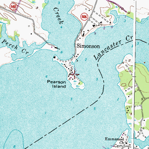 Topographic Map of Pearson Island, VA