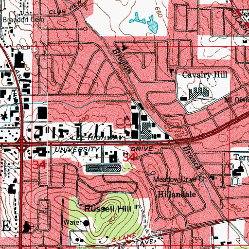 Topographic Map of Reformed Presbyterian Church, AL