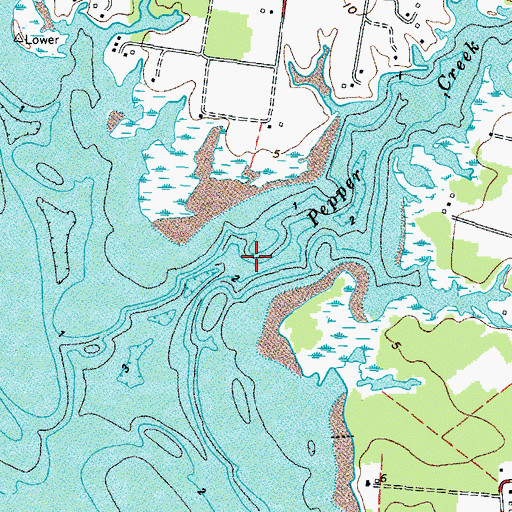 Topographic Map of Pepper Creek, VA