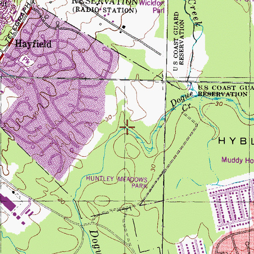 Topographic Map of Piney Run, VA