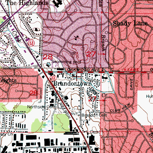 Topographic Map of Saint Mathew Primitive Baptist Church, AL