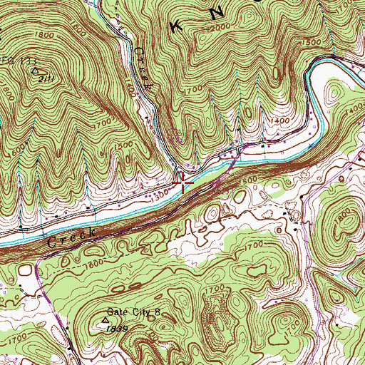 Topographic Map of Plank Camp Creek, VA