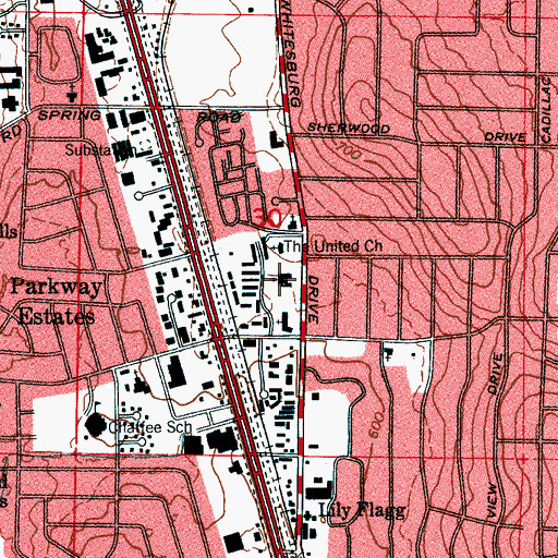 Topographic Map of Saint Stephens Episcopal Church, AL