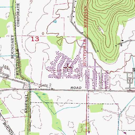 Topographic Map of Sandhurst Park, AL