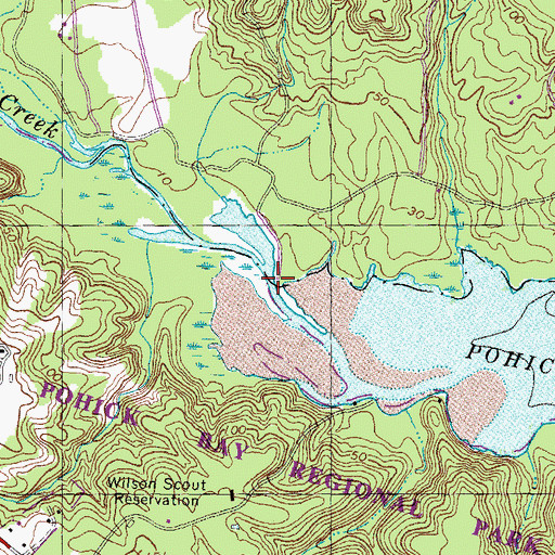 Topographic Map of Pohick Creek, VA