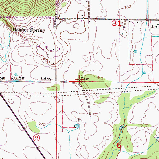 Topographic Map of Seay Cemetery, AL
