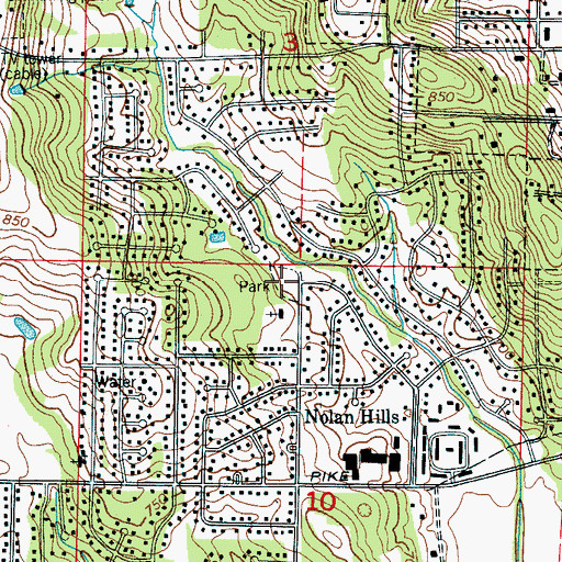 Topographic Map of Shelton Park, AL