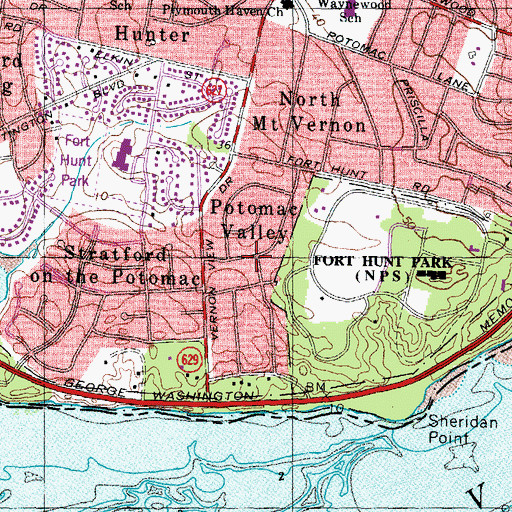 Topographic Map of Potomac Valley, VA