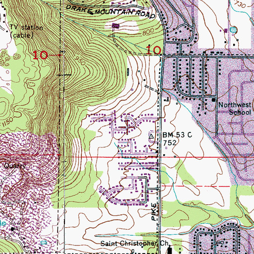 Topographic Map of Stag Run, AL