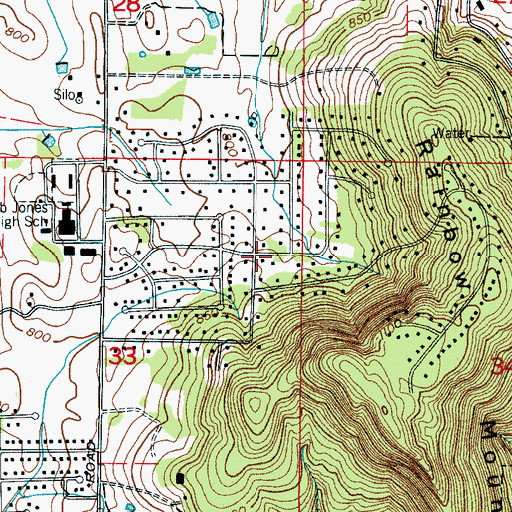 Topographic Map of Stone Ridge, AL