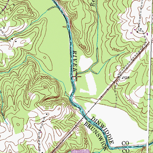 Topographic Map of Reedy Creek, VA