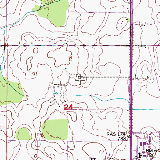 Topographic Map of Townsend Coover Cemetery, AL