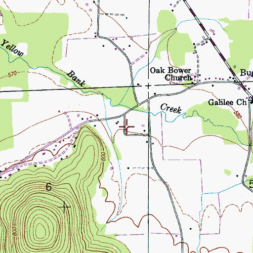 Topographic Map of Union Grove School (historical), AL