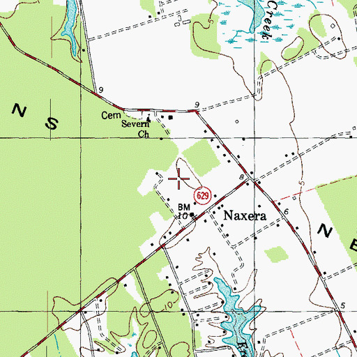 Topographic Map of Robins Neck, VA