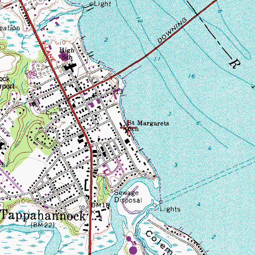 Topographic Map of Saint Margaret's School, VA