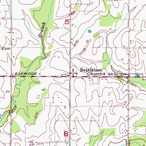 Topographic Map of Woodis Store (historical), AL