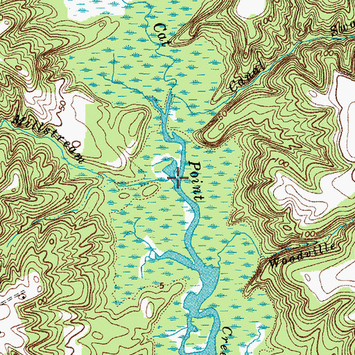 Topographic Map of Scates Millstream, VA