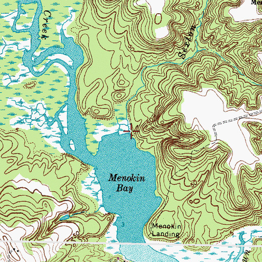 Topographic Map of Sexton Hill Branch, VA