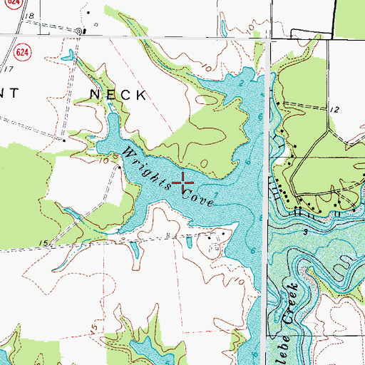 Topographic Map of Wrights Cove, VA
